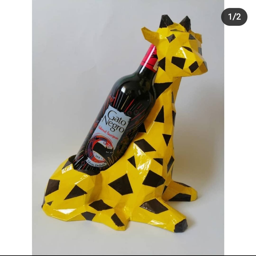 Soporte para vino de una jirafa